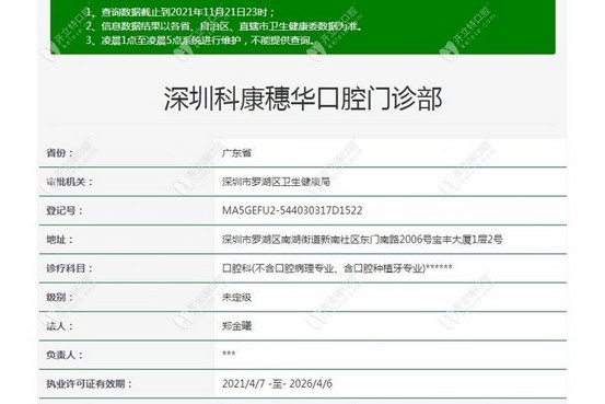 深圳科康穗華口腔門診部