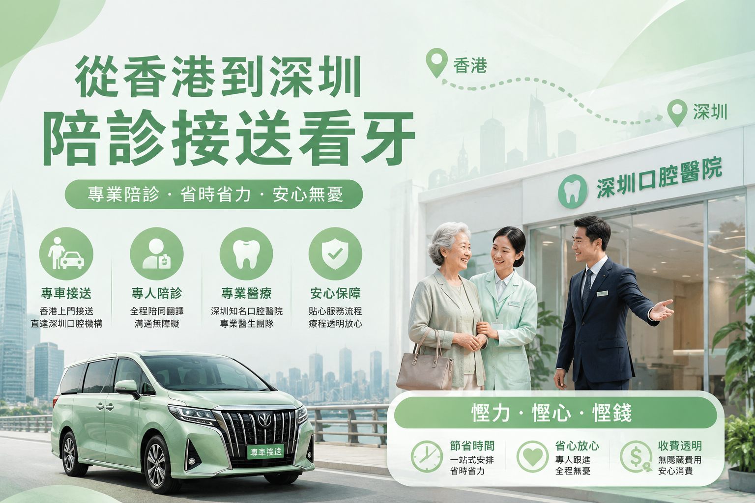 從香港到深圳陪診接送看牙