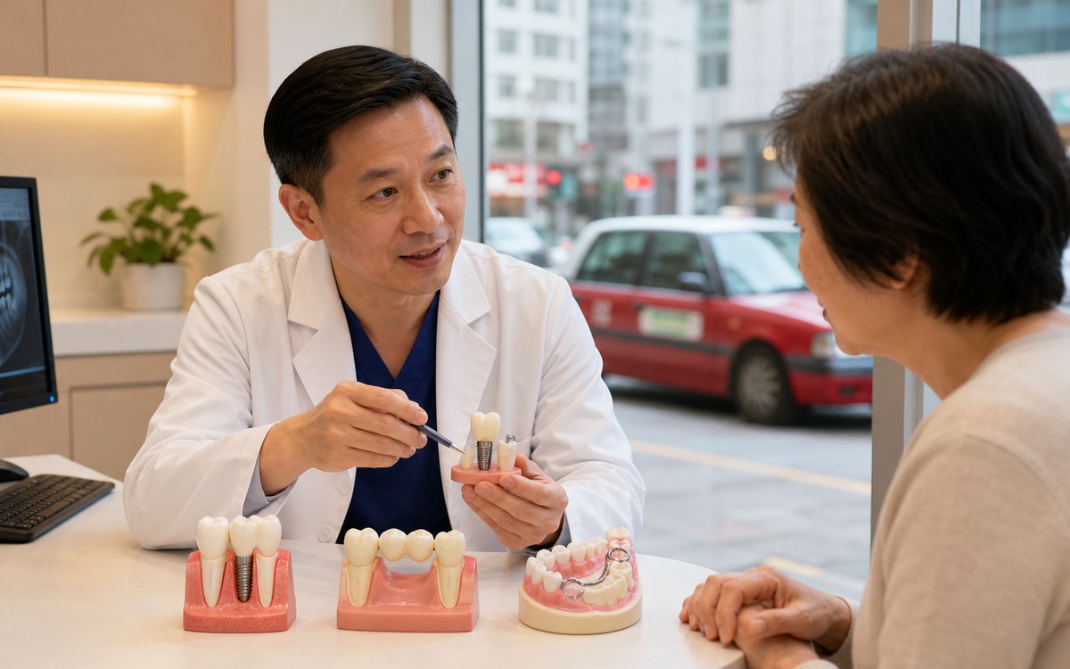 香港缺一顆牙點樣補：種植牙、牙橋與活動牙實用比較