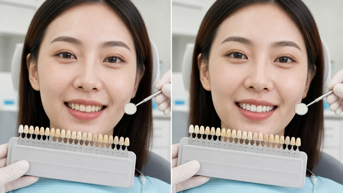 美白牙齒前先檢查色斑原因：漂白、貼片與根管後變色不可混為一談